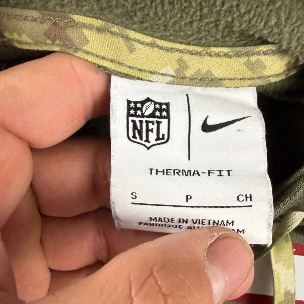 Nike Hoodie Men's S Green New York Giants NFL Salute To Service Therma Fit Camo